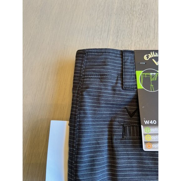 Men’s‎ Callaway Opti Stretch Caviar Black Gray Golf Shorts Size 40 NWT - Picture 5 of 11